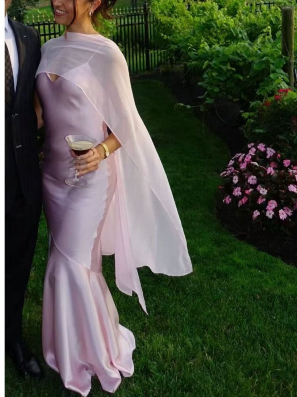 Reformation Tiffani Silk Maxi Dress Gown - Cherry Blossom Pink Wedding Event